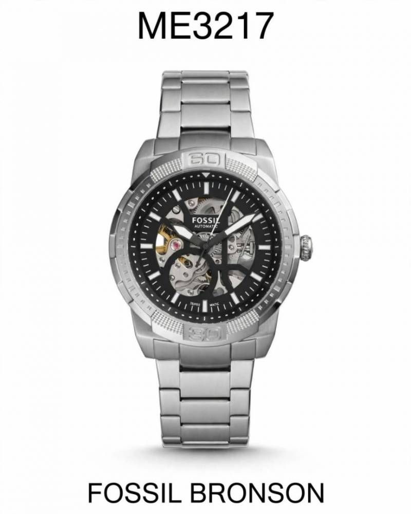 Fossii_l Bronson Me3217 silver Black