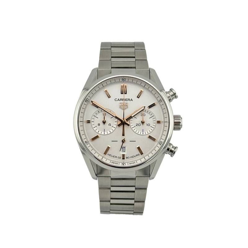 TAG Heuuer Carrera Chronograph silver white