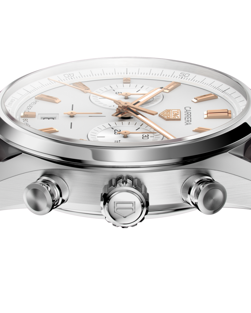 TAG Heuuer Carrera Chronograph silver white