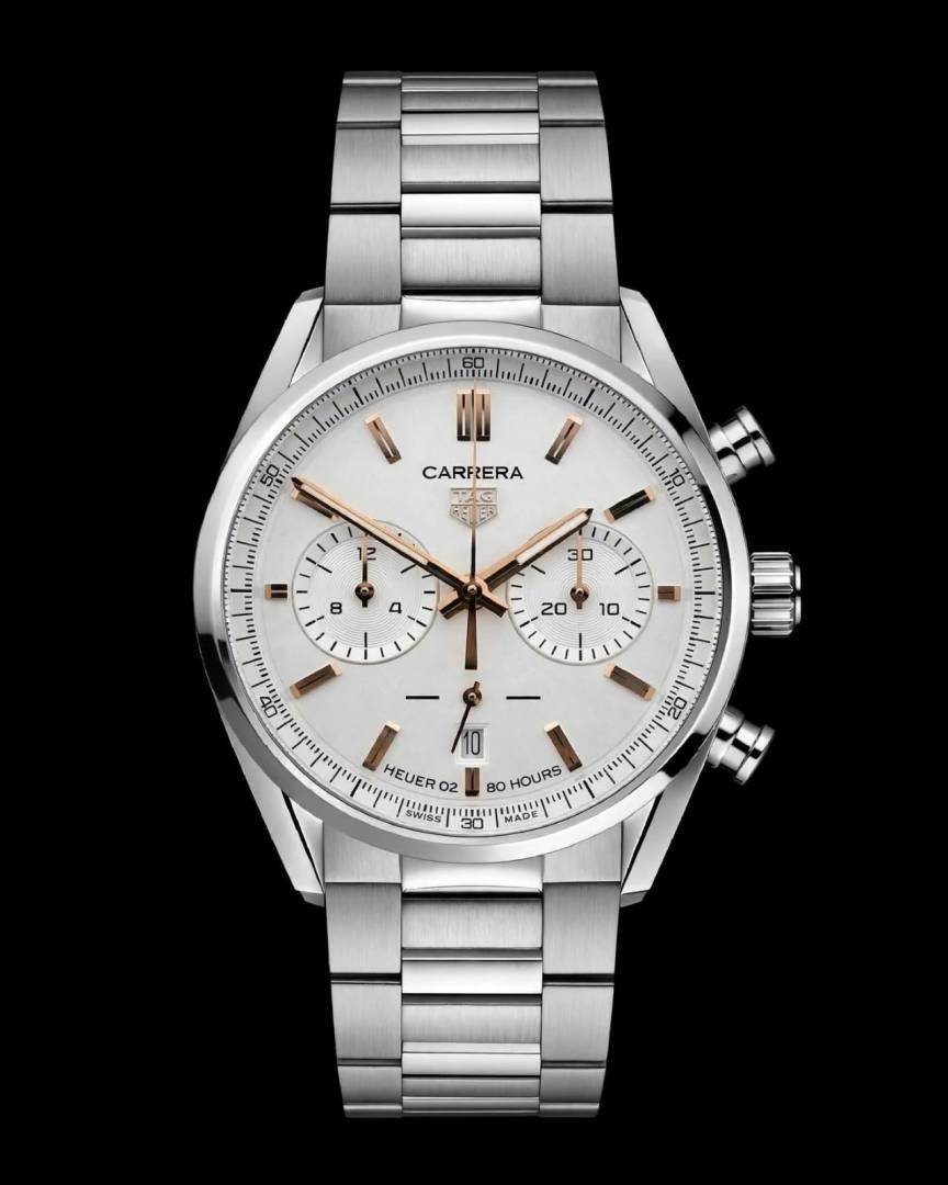 TAG Heuuer Carrera Chronograph silver white
