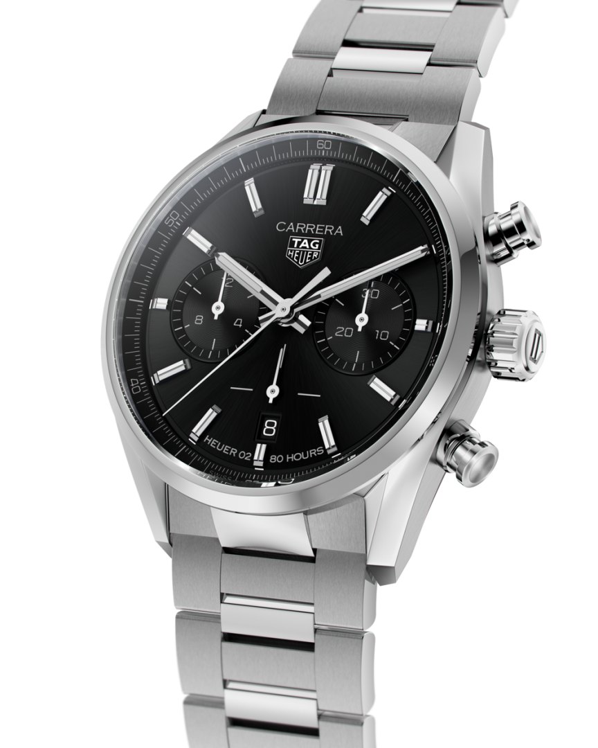 TAG Heuuer Carrera Chronograph silver Black