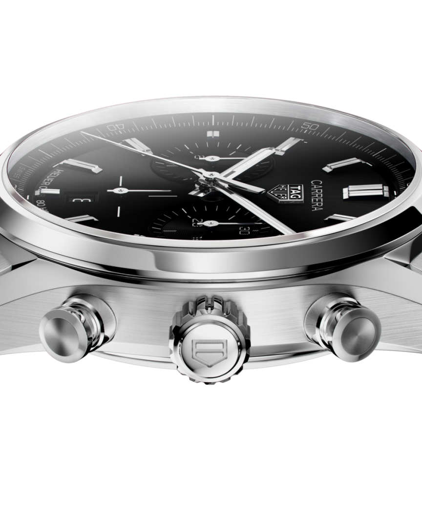 TAG Heuuer Carrera Chronograph silver Black