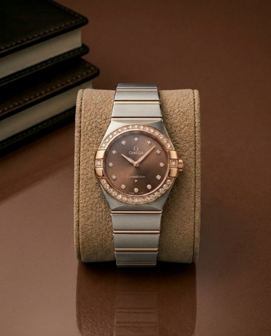 Omeg_ga Constellation Quartz luxury watch dimond
