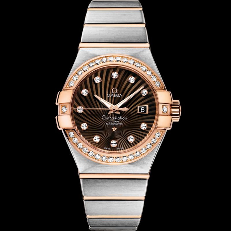 Omeg_ga Constellation Quartz luxury watch.