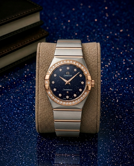 Omeg_ga Constellation Quartz luxury watch dimond