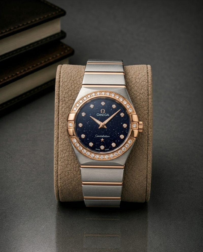 Omeg_ga Constellation Quartz luxury watch dimond