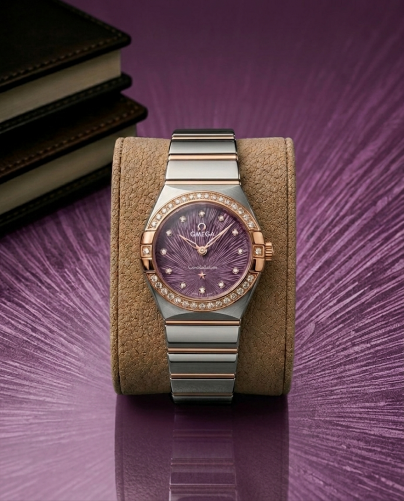 Omeg_ga Constellation Quartz luxury watch dimond
