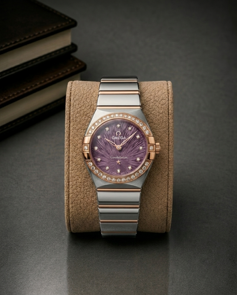 Omeg_ga Constellation Quartz luxury watch dimond