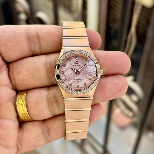 Omeg_ga Constellation Quartz luxury watch dimond