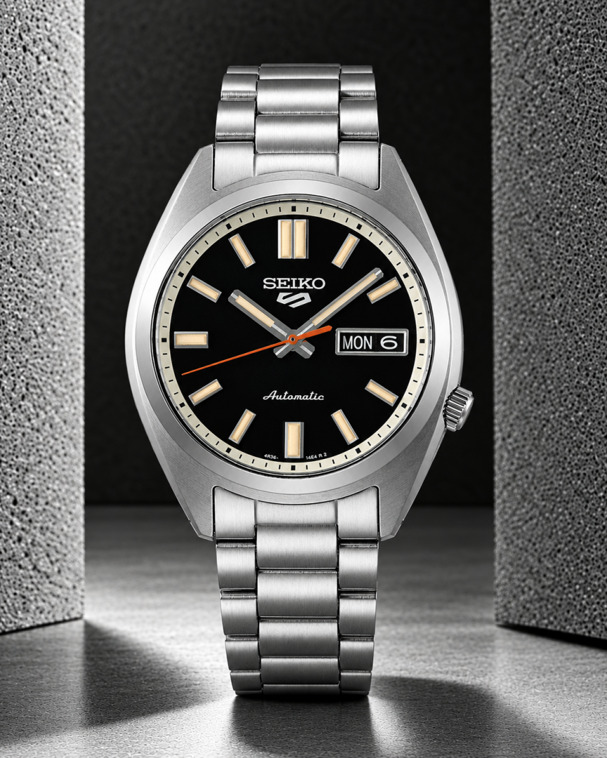 Sei.ko_o 5 Sports SNXS Automatic silver Black