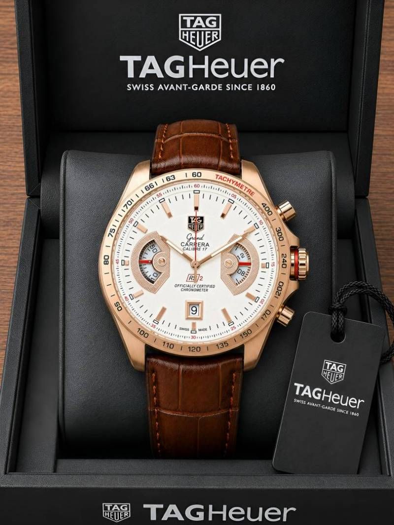 Tag heuee_r carrera calibre 17 brown white