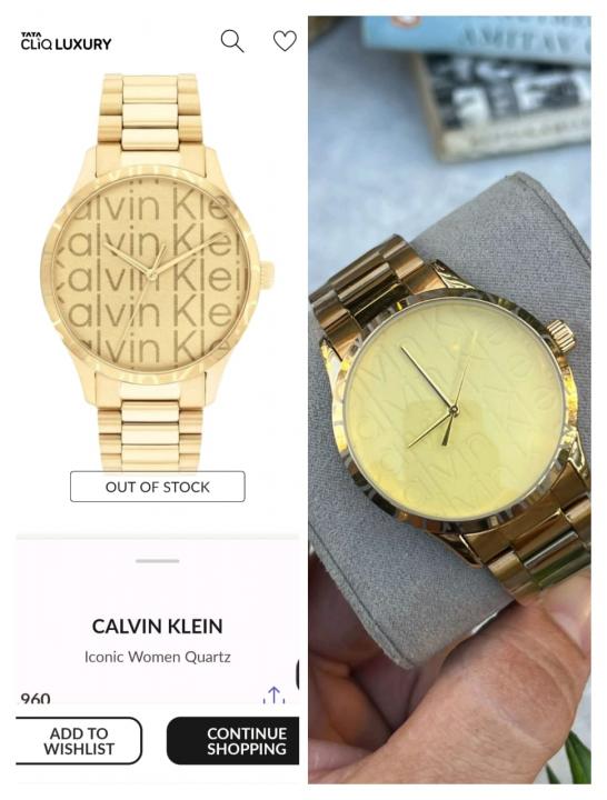 Ca.lvin K_lein Rocna Ura Gold