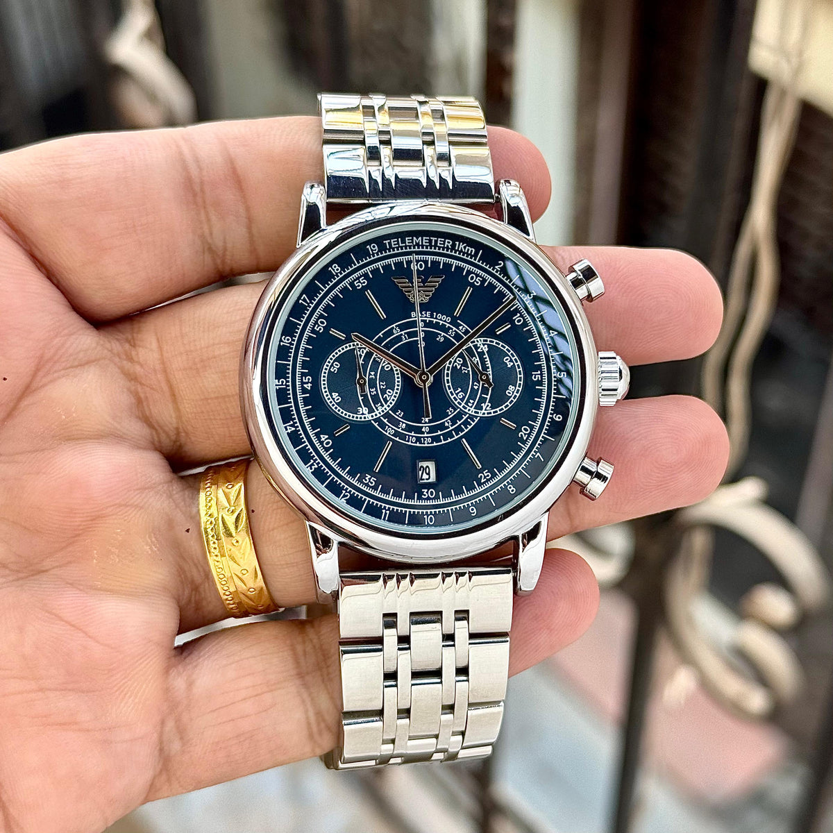 Ar.mani Exchange Hampton Silver-Blue