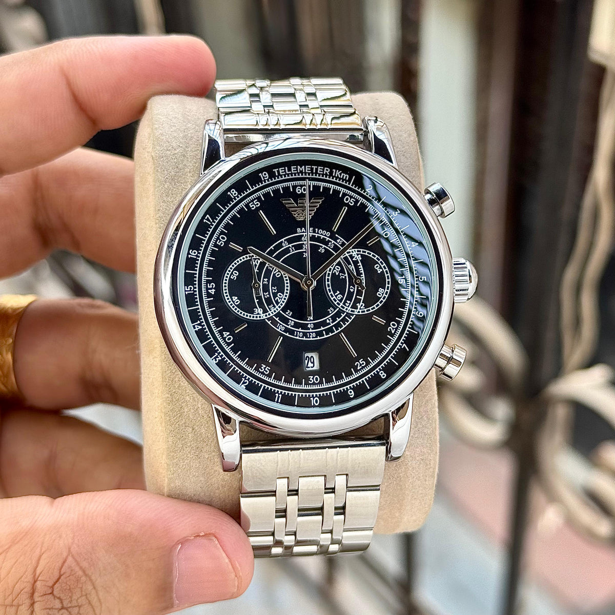 Ar.mani Exchange Hampton Silver-Black